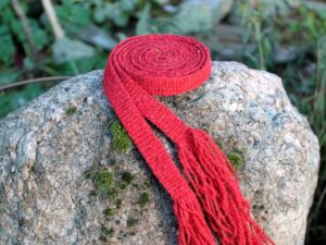red handwoven belt
